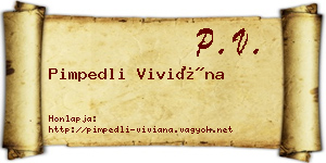 Pimpedli Viviána névjegykártya